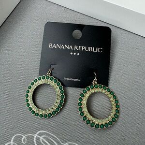 New! Banana Republic Green and Gold earrings
